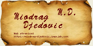 Miodrag Đedović vizit kartica